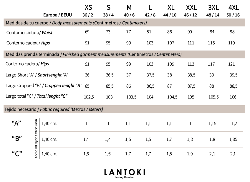Pantalón Beti – patrón de costura PDF, tallas