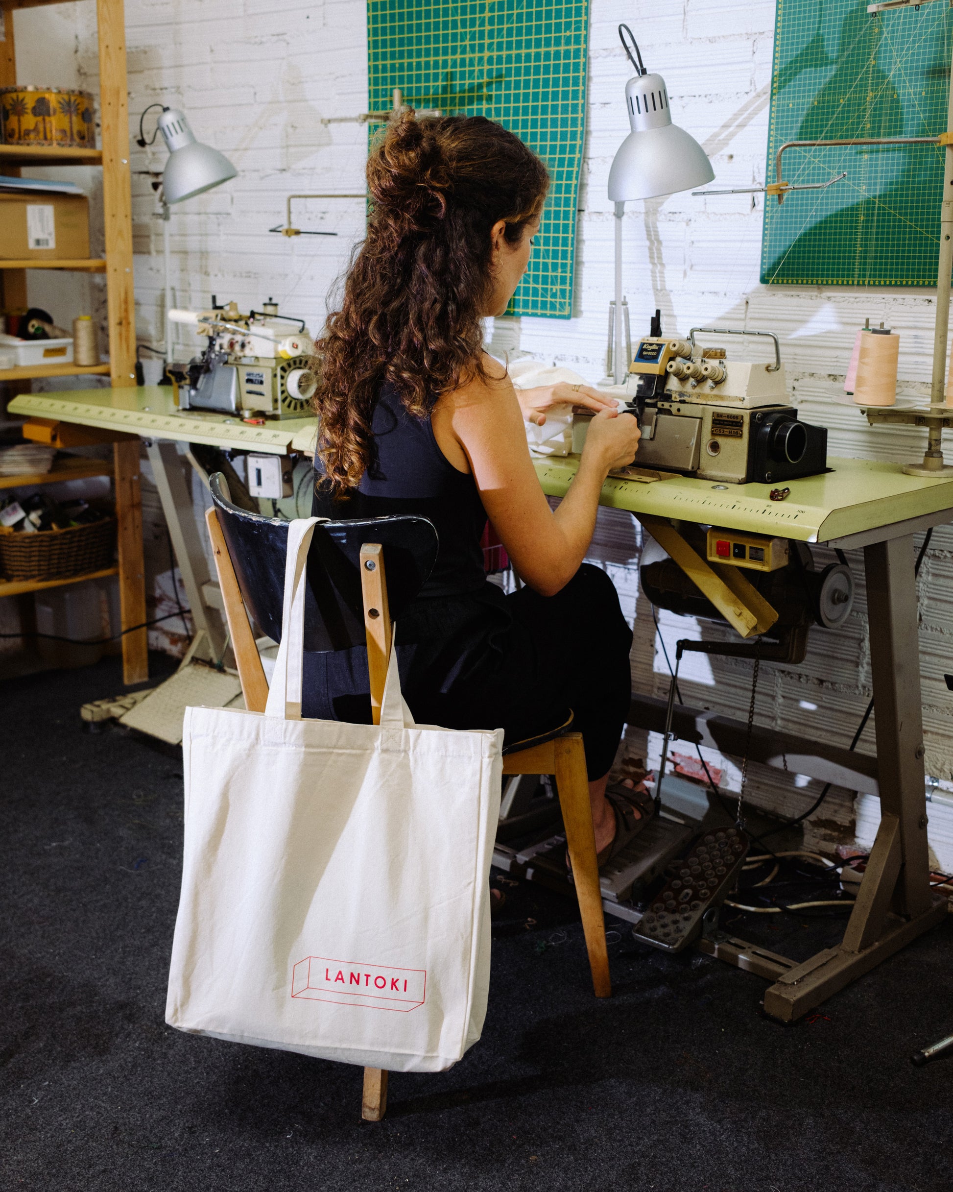 Tote bag Lantoki en color natural, shopper versátil - taller de costura

