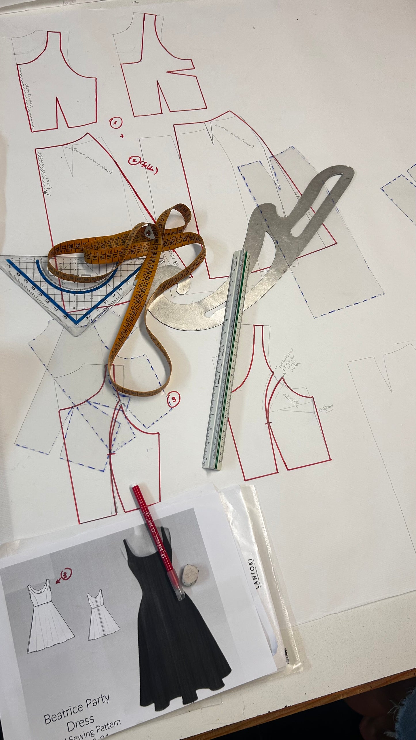 ejercicios patronaje modificaciones patrón base